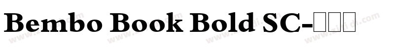 Bembo Book Bold SC字体转换